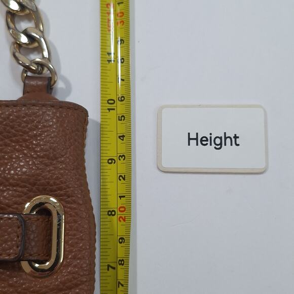 Michael Kors Purse Hamilton Brown/Tan Pebbled Leather Crossbody Shoulder Bag - Picture 11 of 14